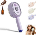 2026 New Electric Steam Brush, Electric Steam Brushs for Hair, Rechargeable Steam Hair Straightener with Water Spray, Detangling Steam Brush for Reduce Frizz, Nourishes Hairs (Purple Set)