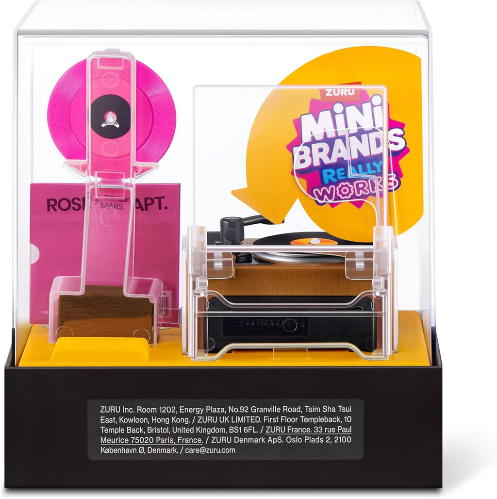 ZURU Mini Brands Really Works Vinyl Playset Series 1 – Mini Record Player with Vinyl Record & Display Stand