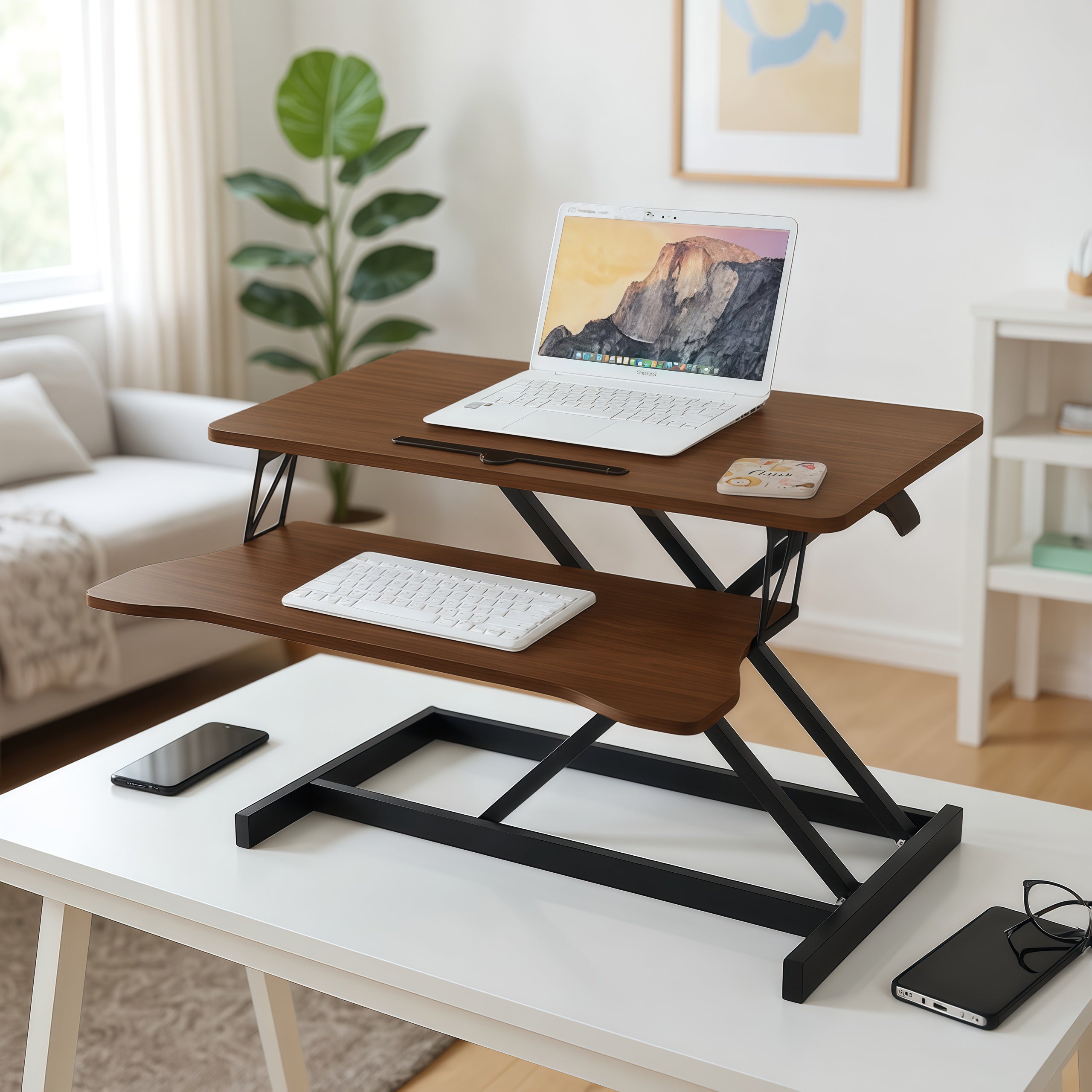 32 Inch Desk Converter Height Adjustable Sit to Stand Rise