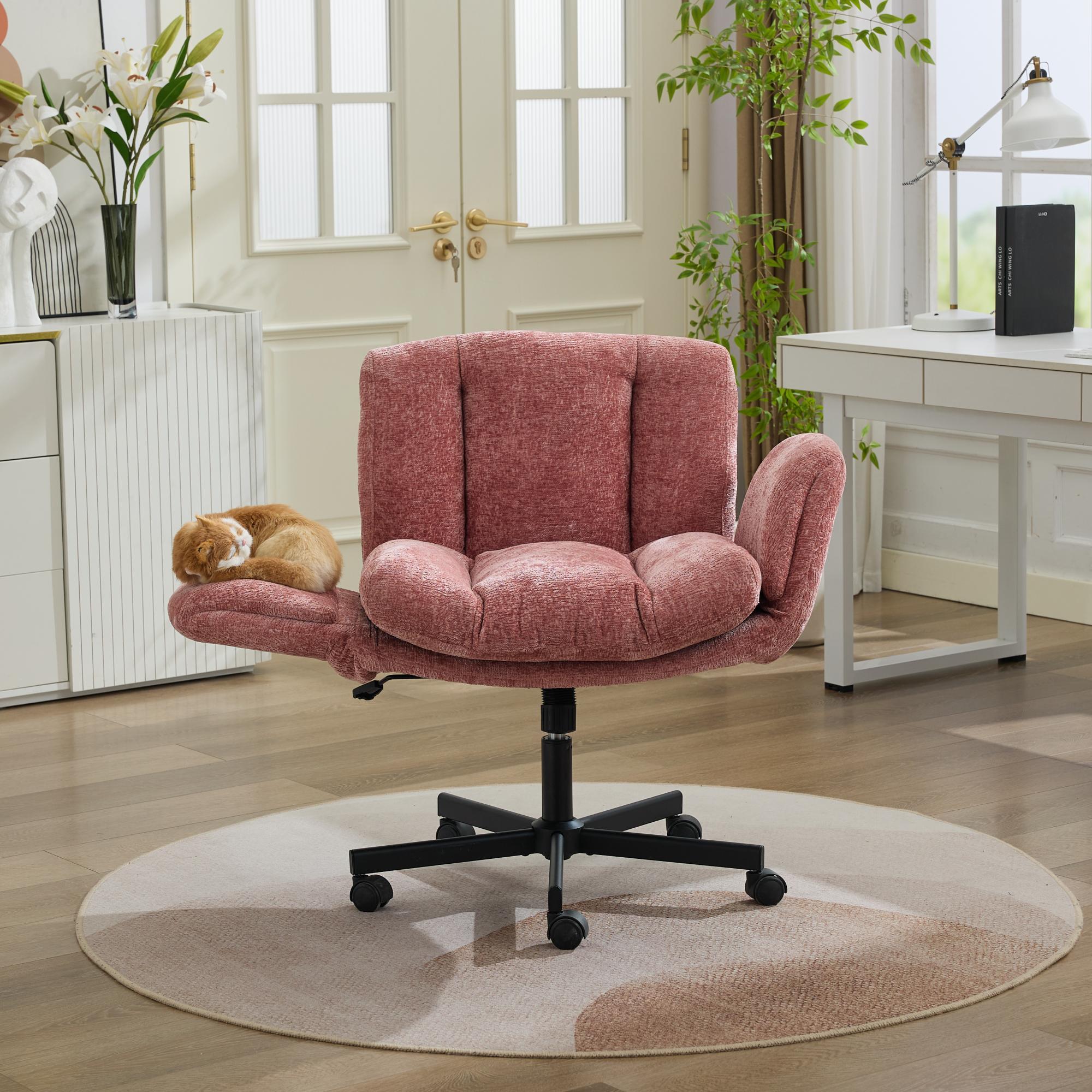 Pet Friendly Swivel Office Chair Adjustable Height Double Cushioned