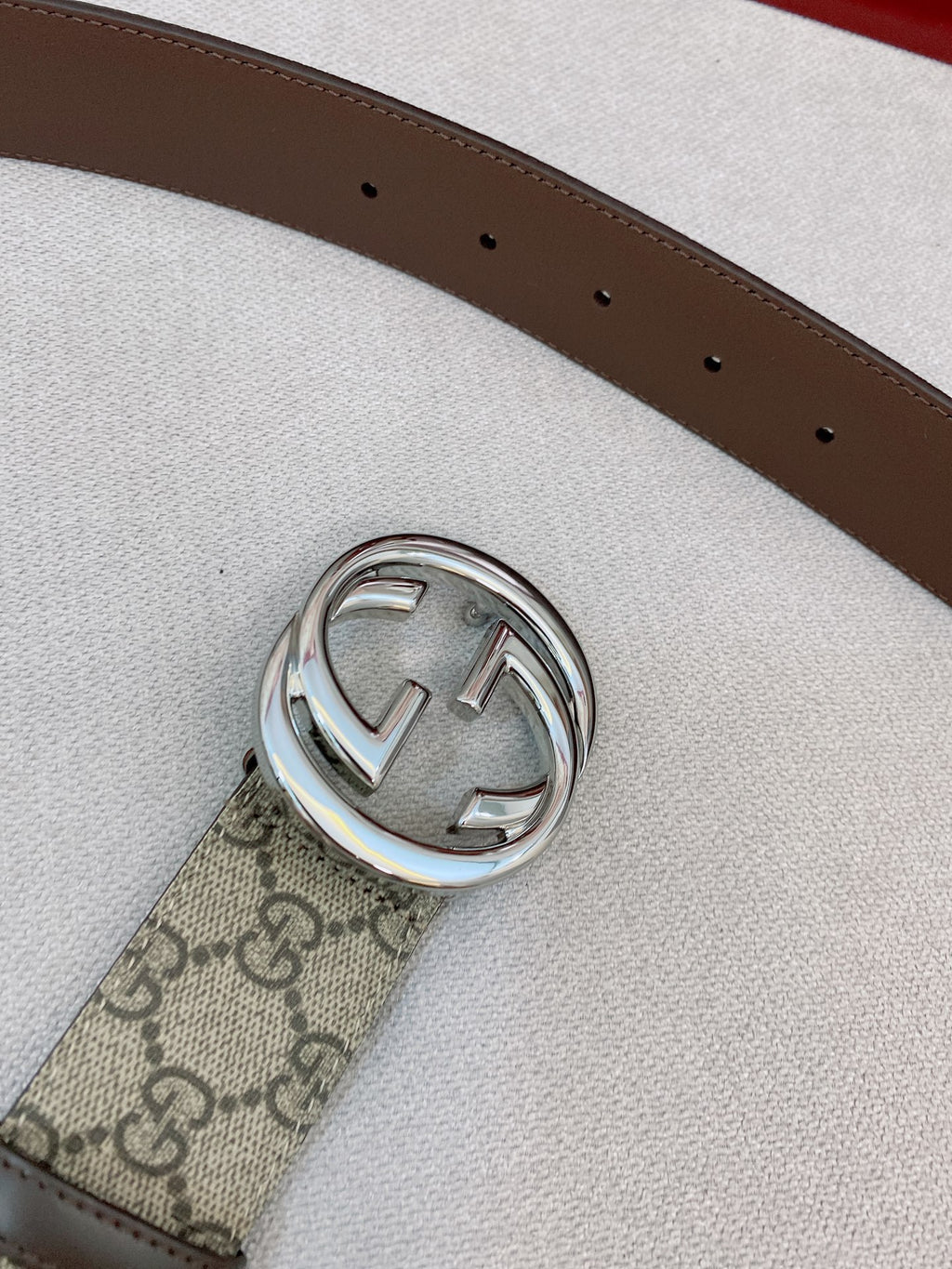 Reversible Belt — 4.0 cm PVC Print & Floral Embossed Swivel Buckle
